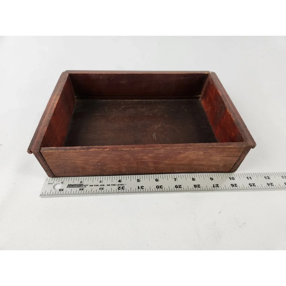 VTG Antique Wood Drawer Tray *Needs Repair* Handmade Small Box Divider‎